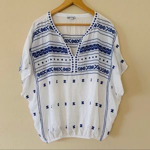 Lucky Brand • Embroidered Peasant Boho Blouse